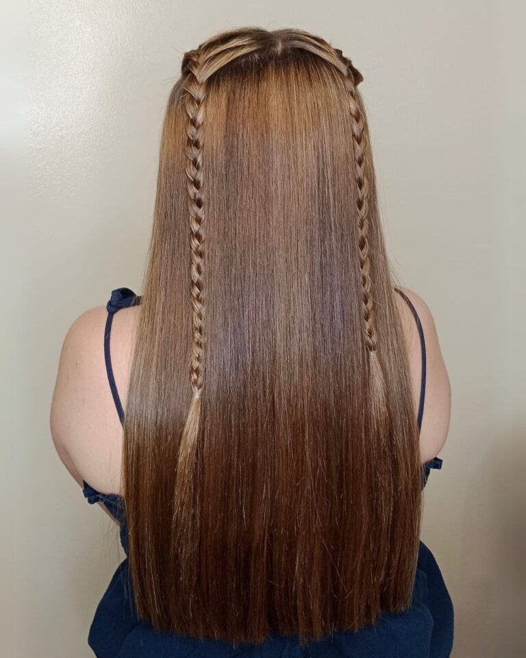 Peinado con trenzas para eventos especiales como bodas o comuniones